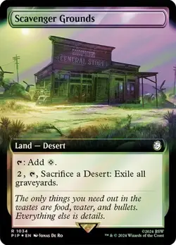 Scavenger Grounds SURGE FOIL EXTENDED - 1034 - Rare - Fallout PIP MTG - Image 1