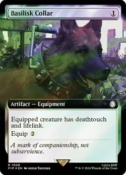 Basilisk Collar SURGE FOIL EXTENDED - 1008 - Rare - Fallout PIP MTG - Image 1
