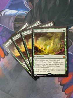 Primeval Bounty x 4 | 7% Off 2+ | Foundations | NM | MTG - Image 1