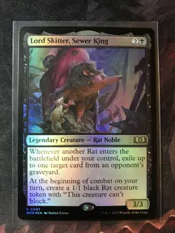 MTG Lord Skitter, Sewer King FOIL Wilds of Eldraine WOE 0097 NM - Image 1