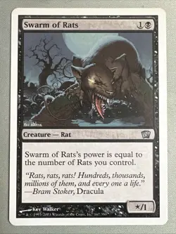 MTG / Swarm of Rats / 8ED / #167 / Regular / Uncommon / NM - Image 1