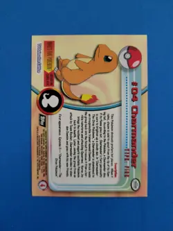 Topps Pokemon #04 Charmander HOLO/FOIL CARD - TV Animation Edition, 1999 - Image 2