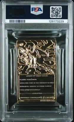 1999 BURGER KING POKEMON GOLD CARDS CHARIZARD PSA 7 - Image 2