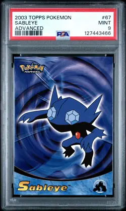 2003 TOPPS POKEMON ADVANCED #67 SABLEYE PSA 9 - Image 1