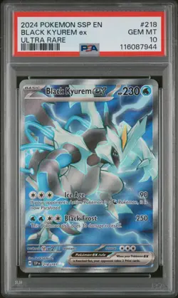 PSA 10 - Black Kyurem ex 218/191 Full Art Ultra Rare Surging Sparks Pokemon TCG - Image 1