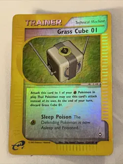 Pokemon TCG Grass Cube 01 Aquapolis 124/147 Reverse Holo 1st Edition Uncommon - Image 1