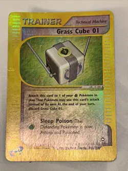 Pokemon TCG Grass Cube 01 Aquapolis 124/147 Reverse Holo 1st Edition Uncommon - Image 2