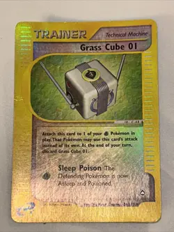 Pokemon TCG Grass Cube 01 Aquapolis 124/147 Reverse Holo 1st Edition Uncommon - Image 3