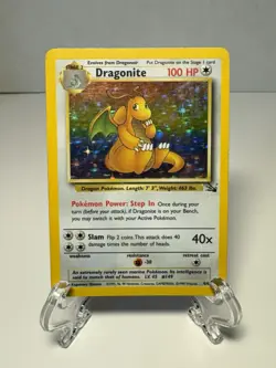 Pokemon TCG Vintage WOTC Dragonite Fossil 4/62 Unlimited Holo Rare - Image 1