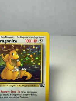 Pokemon TCG Vintage WOTC Dragonite Fossil 4/62 Unlimited Holo Rare - Image 2
