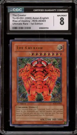 Yu-Gi-Oh! Creator Rise Destiny 1st Ed Asian English Ult Rare RDS-AE005 CGC 8 - Image 1