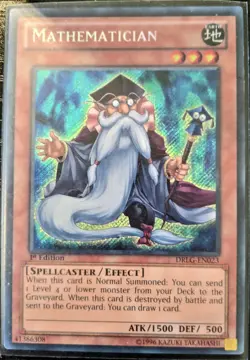 YuGiOh Mathematician Secret Rare 1st Edition DRLG-EN023 - Image 1