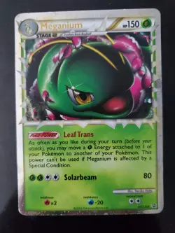 Meganium Prime HGSS08 Holo Black Star Promo Pokemon TCG Card Lightly Played LP - Image 1