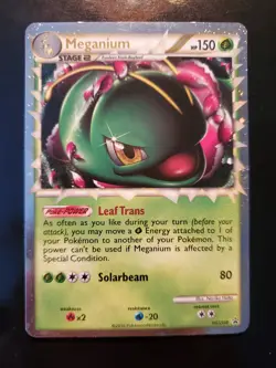 Meganium Prime HGSS08 Holo Black Star Promo Pokemon TCG Card Lightly Played LP - Image 2