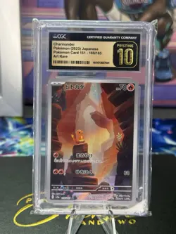 CGC 10 Pristine Charmander 168/165 AR Art Rare sv2a Pokemon Card - Image 1