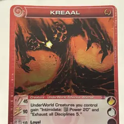 Chaotic Card Kreaal Rare Underworld Creature - Min Energy - Image 3