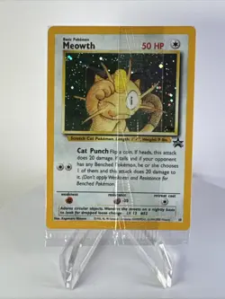 Pokemon TCG Meowth Black Star Promos Holo Card Game Boy - Image 1