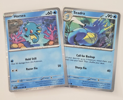 Pokemon TCG - Horsea and Seadra Cosmos Holo Cards - Shrouded Fable 010 011/064 - Image 1