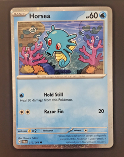 Pokemon TCG - Horsea and Seadra Cosmos Holo Cards - Shrouded Fable 010 011/064 - Image 2