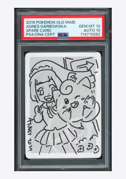 Pokemon PSA 10 AUTO 10 Spare Card Agnes Garbowska 2019 Old Maid Japanese #2 - Image 1