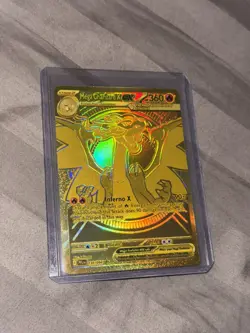 Charizard X Ex 130/094 Phantasmal Flames Mega Hyper Rare Gold Pokemon Card - Image 1