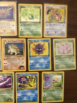 DMG Lot of Vintage Pokemon Cards Rares, 1st Edition. Base, Gym, Fossil, DAMAGED - Image 4