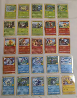 2021 McDonald’s Pokemon 25th Anniversary Holographic Complete Master Set 50 Card - Image 3