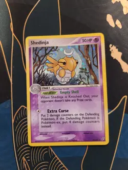 Shedinja 14/107 Deoxys Holo Rare Swirl Pokemon Trading Card Game - Image 1