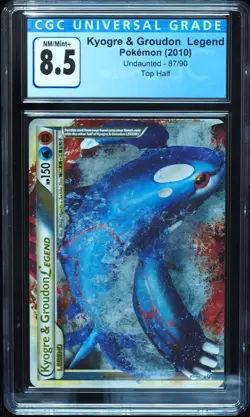 Kyogre & Groudon Legend Top 87/90 CGC 8.5 HS Undaunted Pokemon Card - Image 1