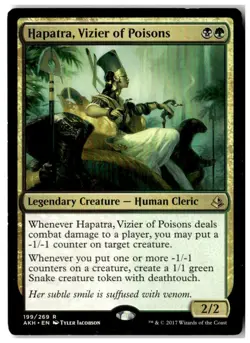MTG Hapatra, Vizier of Poisons - Amonkhet MP English Playset (x4) - Image 3