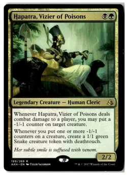 MTG Hapatra, Vizier of Poisons - Amonkhet MP English Playset (x4) - Image 5