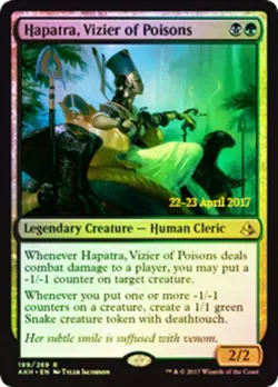 1x Hapatra, Vizier of Poisons - Foil - Prerelease Promo Moderate Play, English P - Image 1