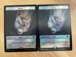 2x x2 MTG Tentacle (004) Food (011) FOIL Token Tales Of Middle-earth LTR NM/M - Image 1