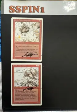 MTG Signed Roc of Kher Ridges, Mint And Goblin Balloon Brigade LP Andi Rusu 3rd - Image 1