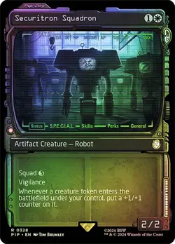Securitron Squadron FOIL SHOWCASE - 0328 - Rare - Fallout PIP MTG - Image 1