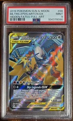 Moltres & Zapdos & Articuno GX (Full Art) 66/68 Hidden Fates Holo for sale online - Image 1