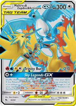 Moltres & Zapdos & Articuno GX (Full Art) 66/68 Hidden Fates Holo for sale online - Image 3