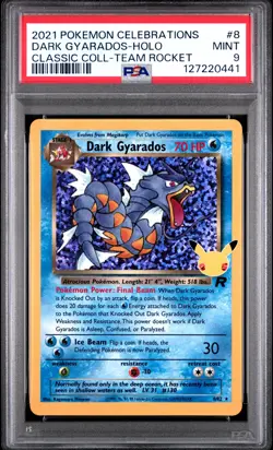 2021 Pokemon Celebrations #8 Dark Gyarados-Holo Classic Coll-Team Rocket PSA 9.. - Image 1