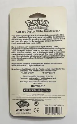 1999 Pokemon Fossil Blister Pack - Factory Sealed (Unopened) WOTC Aerodactyl - Image 2