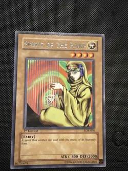 Yu-Gi-Oh! TCG Spirit of the Harp LOB-078 1st Edition Rare LP - Image 1