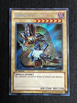 ?? YuGiOh! DARK MAGICIAN • SECRET RARE • LCYW-EN001 • 1st EDITION • NM ?? - Image 1