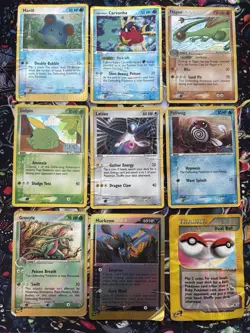 Collection Lot of 9 Pokemon Cards Mixed WOTC-Ex Era Vintage Holo Rares DAMAGED - Image 1
