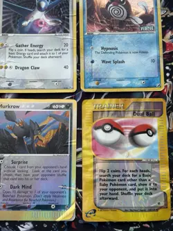 Collection Lot of 9 Pokemon Cards Mixed WOTC-Ex Era Vintage Holo Rares DAMAGED - Image 4