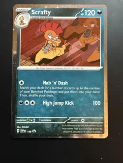 Scrafty (Cosmos Holo) 188 SV: Scarlet & Violet Promo Cards Holo Pokemon TCG NM - Image 1