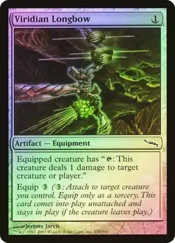 Mirrodin MTG FOIL Viridian Longbow Magic - Image 1