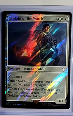 2024 MTG Magic The Gathering PIP Fallout Surge Foil #685 Captain of the Watch - Image 1