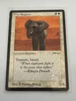 Magic the Gathering ~ MTG ~ 1x War Elephant ~ LP ~ Arabian Nights - Image 1