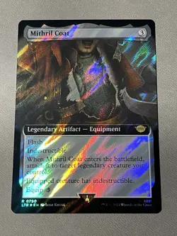 MTG Mithril Coat (Extended Art) - The Lord of the Rings (LTR) NM Surge Foil - Image 1