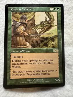MTG - Endless Wurm - Urza's Saga - LP - Free Shipping! - Image 1