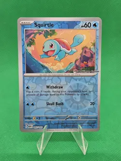Non Sealed Pokemon TCG Squirtle Pokemon Center Promo Stamped 151 - Image 1